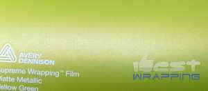 Avery dennison supreme wrapping film matte metallic yellow green ap2260001